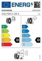 205/80R16 opona OVATION ECOVISION VI-286 AT XL 104T